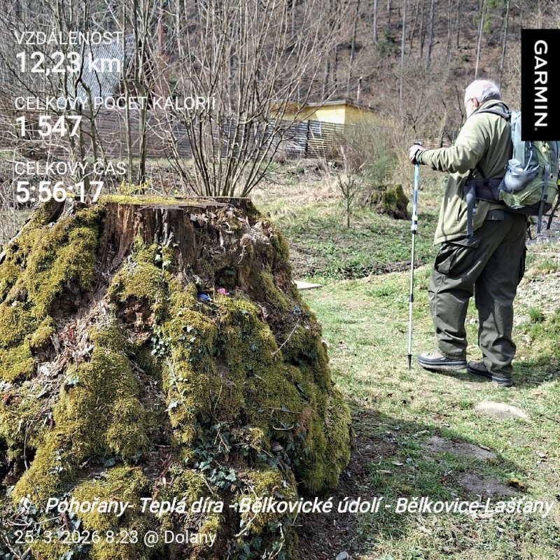 Pohořany - Teplá díra - Bělkovické údolí - Bělkovice-Lašťany