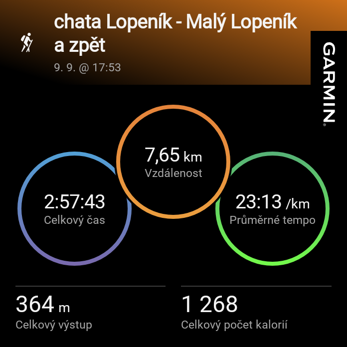 opět noční pochod - chata Lopeník - Malý Lopeník a zpět