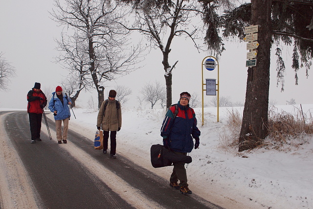 Nahlédnutí do silvesrovské služby na rozhledně na Háji.