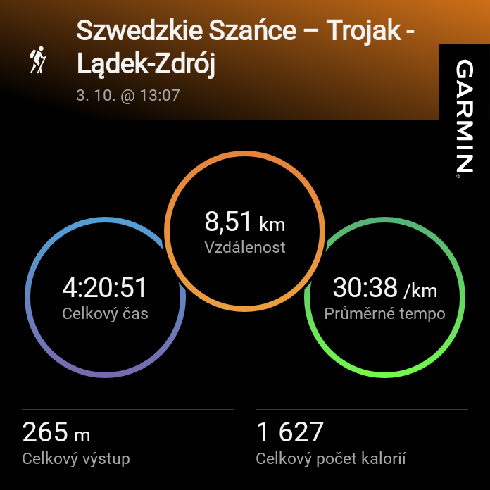Góry Złoty - Szwedzkie Szańce – Trojak - Lądek-Zdrój