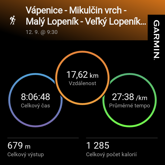 Vápenice - Mikulčin vrch - Malý Lopeník - Veľký Lopeník - Lopeník