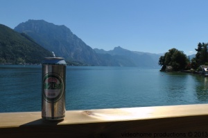 Město Gmunden a jezero Traunsee