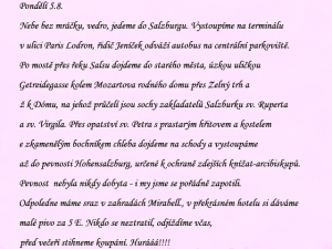 PONDĚLÍ 5. 8. 2013