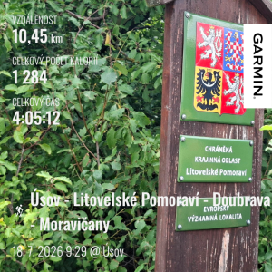 Úsov - Litovelské Pomoraví - Doubrava - Moravičany