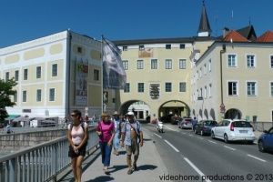 Město Gmunden a jezero Traunsee