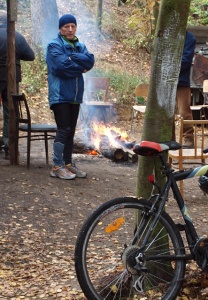 Zmrzlý cyklista.