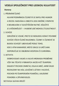 Stanovy veselé společnosti pro lidskou kulatost