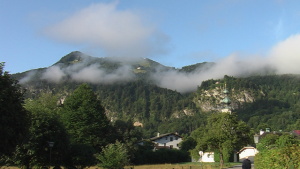 Město St.Gilgen na jezeře Wolfgangsee