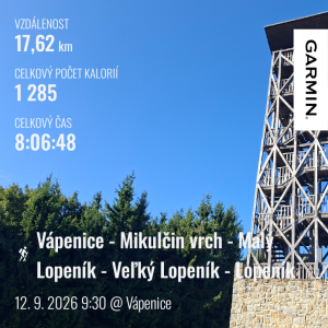 Vápenice - Mikulčin vrch - Malý Lopeník - Veľký Lopeník - Lopeník