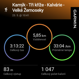 Kamýk - Tři kříže - Kalvárie - Velké Žernoseky