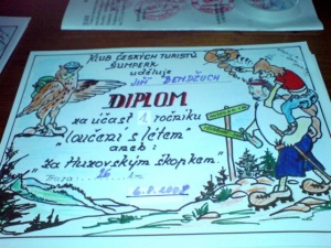 Diplom kreslil místní hajný.