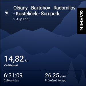 Olšany - Bartoňov - Radomilov - Kostelíček - Šumperk