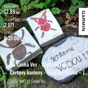 NS Česká Ves - Vodní mlýnky - Bělák - Čertovy kameny - Plotny - Švédská hlídka – Jeseník