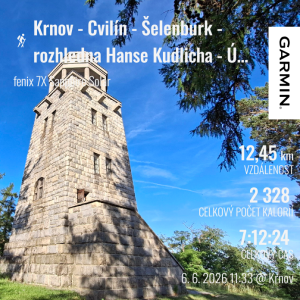 Krnov - Cvilín - zřícenina hradu Šelenburk - rozhledna Hanse Kudlicha - Úvalno