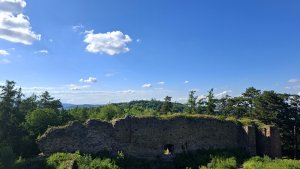 Krnov - Cvilín - zřícenina hradu Šelenburk - rozhledna Hanse Kudlicha - Úvalno