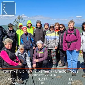 Libina - Tři kameny - Bradlo - Nová Hradečná Jana hadra Vlasta Vidrmanová
